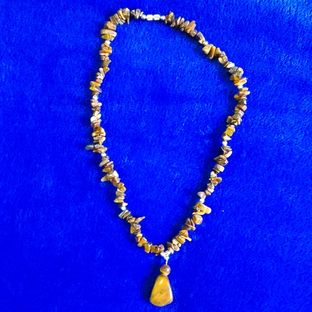 Brown Amber Stone Necklace
